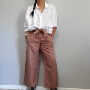 NWT LOFT Linen Blend Wide Leg Pants